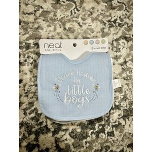 Neat Solutions 4 Pk of Little Boy Bibs Size 3 mo+  Thank Heaven For Little Boys